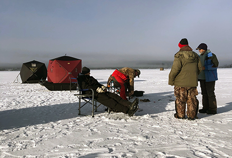 Ice Fishing Bridge Lake. | Andrew Wilson. 