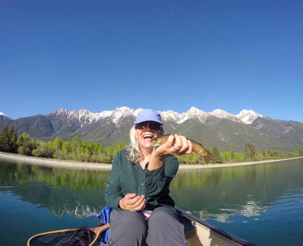 Kootenay canoe fishing success Jen Dunphy